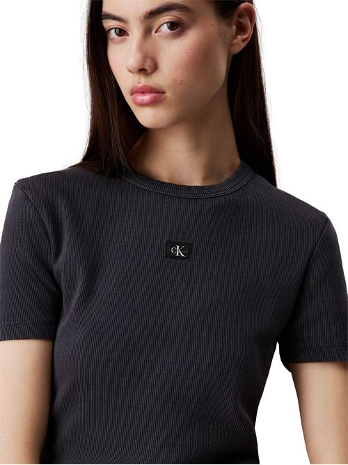 CALVIN KLEIN T-shirt slim in cotone a costine CALVIN KLEIN | J20J225244PT2